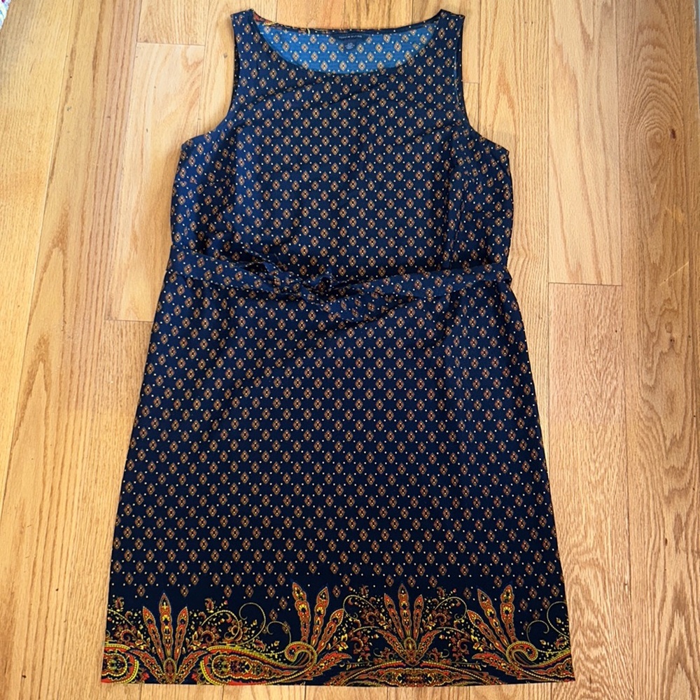EUC Tommy Hilfiger Printed Navy Shift Dress